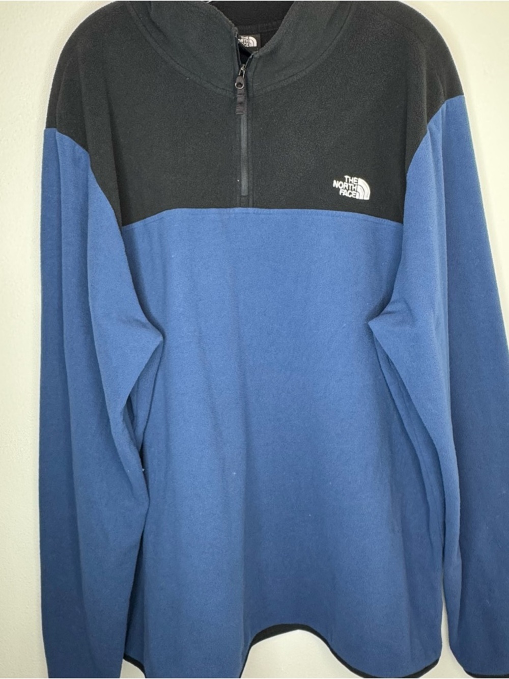 The North Face Men’s XXL TKA 100 1/4 Zip Fleece Pullover Blue Black